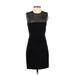 Stella McCartney Cocktail Dress - Sheath Crew Neck Sleeveless: Black Print Dresses - Women's Size 38