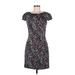 French Connection Casual Dress - Sheath Scoop Neck Short sleeves: Black Dresses - Women's Size 8