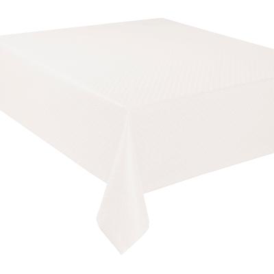 Tischdecke CURT BAUER "3947 Riga, mit Rautenmotiv, Damast-Tischwäsche", weiß (sanftes weiß), B:130cm L:250cm, Damast-Halbzwirn, Tischdecken, aus 59% Baumwolle, 41% Polyester, merzerisiert, mit Fleckschutz Image
