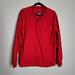 Nike Shirts | Nike Golf Rain Wind Shirt Pull Over Long Sleeve Mens Red Pullover Size Med | Color: Red | Size: M