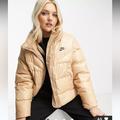 Nike Jackets & Coats | Nike Beige Sportswear Therma-Fit Down Jacket Size S Color Tan/Gold | Color: Gold/Tan | Size: S