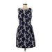 Tommy Hilfiger Casual Dress - Sheath Scoop Neck Sleeveless: Blue Dresses - Women's Size 6