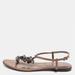 Burberry Shoes | Burberry Brown Patent Leather Embellished Thong Flats Size 38 | Color: Brown | Size: 38