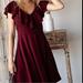 Jessica Simpson Dresses | Jessica Simpson Maternity Dark Magenta Ruffle Front Dress Medium | Color: Pink/Purple | Size: M