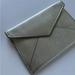 Rebecca Minkoff Bags | Like New Rebecca Minkoff Silver Metallic Leather Zipper Edge Envelope Clutch Bag | Color: Silver | Size: Os