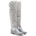 Free People Shoes | Nwt New With Box Free People Slouch Bren Leather Tall Crocheted Boot.Size 10 | Color: Gray/White | Size: 10