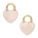 Kate Spade Jewelry | Kate Spade Open Heart Stone Lock Earrings | Color: Gold/Pink | Size: Os