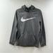 Nike Tops | Nike Dri Fit Womens Hoodie Sweatshirt Gray Swoosh Funnel Neck Top Shirt Size S | Color: Gray | Size: S