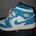 Nike Shoes | Nike Air Jordan 1 Mid (Aqua) Youth Size 6/Womens 8 | Color: Blue/Gold | Size: Youth Size 6/ Womens 8