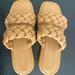 American Eagle Outfitters Shoes | Nwot American Eagle Puffy Double Braid Sandal Size 10 | Color: Cream/Tan | Size: 10