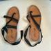 Free People Shoes | Free People Leather Minimal Wrap Sandal | Color: Black/Tan | Size: 40eu