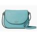 Kate Spade Bags | New Kate Spade Leila Mini Flap Crossbody Leather Stone Blue | Color: Blue | Size: Os