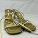 Zara Shoes | Brand New! Zara Padded Insole Heeled Sandals Sz 10 Eu 41 | Color: Gold/Green | Size: 10
