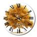 Design Art The Most Beautiful Yellow Tree I Metal Wall Clock Metal in White/Yellow | 23 H x 23 W x 1 D in | Wayfair CLM90758-C23