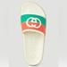 Gucci Shoes | Gucci Women Gg Interlock White, Green, Red Slide Sandals | Color: Red/White | Size: 37eu