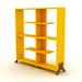 Delight Glass Furnish Home Store Kipp Wood Frame Etagere Open Back 6 Shelves Bookcase Industrial Bookshelf For Office | 45 H x 8 W x 45 D in | Wayfair