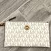 Michael Kors Bags | Michael Kors Bedford Signature Large Wristlet Cream And Acorn With Gold Zipper | Color: Brown/Cream | Size: Os