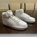 Nike Shoes | New Nike Air Force 1 Mid White Sneaker Shoes Size Us 12 | Color: White | Size: 12