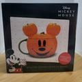 Disney Dining | Disney Mickey Mouse Sculpted Pumpkin Ceramic Mug With Lid And Spoon - 18oz | Color: Black/Orange | Size: Os