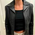 Nine West Jackets & Coats | Nine West Leather Jacket. Lightly Worn. Size M | Color: Black | Size: M