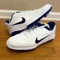 Nike Shoes | Nike React Vapor 2 Golf Spikes Cleats White Indigo Blue Bv1135-102 Men's Size | Color: Blue/White | Size: 9