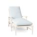 Summer Classics Croquet Aluminum 78.38" Long Reclining Single Chaise w/ Cushions Metal in White | Outdoor Furniture | Wayfair 333394+C0144266N