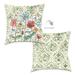 Winston Porter Garden Filigree Bloom Throw Pillow Polyester/Polyfill blend in Green | 18 H x 18 W x 4.5 D in | Wayfair