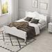 Alcott Hill® Chaker Upholstered Platform Bed Upholstered in White | 42.1 H x 78.9 W x 61 D in | Wayfair 7FAB6F6A186A436CB1DE733DE70489CE