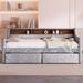 House of Hampton® Jarrion Upholstered Platform Bed Upholstered, Wood in Gray | 34.3 H x 80.3 W x 41.7 D in | Wayfair