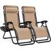 Arlmont & Co. 2 Piece Reclining Zero Gravity Chair Set Metal in Black/Brown | 44 H x 25 W x 25 D in | Wayfair 5222F67EDB794734917559301726985D