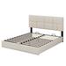 Mercer41 Tarisha Queen Platform Bed w/ Hydraulic Storage System Wood & /Upholstered/Velvet in Brown | 40.7 H x 64.6 W x 85.2 D in | Wayfair