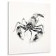 Highland Dunes Asian Art Crayfish Sumi - Asian Metal Art Print Metal in Black/White | 32 H x 16 W x 1 D in | Wayfair