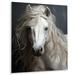 Latitude Run® White Horse Subtle Whispers - Animals Horse Metal Wall Decor Metal in Black/White | 32" H x 24" W x 1" D | Wayfair