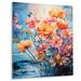 Winston Porter Multicolored Ferns Collage VIII - Floral & Botanical Metal Wall Art Prints Metal in Blue/Orange/Pink | 32 H x 16 W x 1 D in | Wayfair
