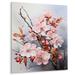 Red Barrel Studio® Pink Blossoms Ethereal Delicacy II - Floral & Botanical Metal Wall Art Metal in Gray/Pink/Red | 32 H x 24 W x 1 D in | Wayfair