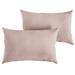Latitude Run® Annito Lumbar Rectangular Pillow Cover & Insert Polyester/Polyfill blend in Pink | 12 H x 18 W x 6 D in | Wayfair