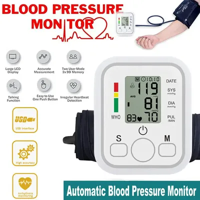 Tensiomètre numérique automatique ARM sphygmomanomètre tonométrage oxymètre de pouls du bout des