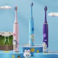 Brosse à dents électrique pour enfants brosse de nettoyage de cheveux doux pour enfants couleur de