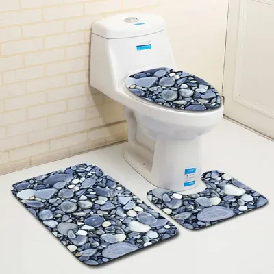 Tapis de bain antidérapant avec impression sur pierre HO3D paillassons de toilette HOProducts