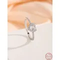 Bague en diamant en argent regardé 925 pour femme bague de proposition en diamant mode élégante