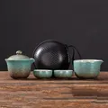 LUWU-Service à thé de voyage pour le thé chinois service à thé Kung Fu théière portable en