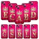 Coque de téléphone avec lettre de diamants roses coque pour Apple iPhone 13 14 15 11 12 Pro 7 Poly