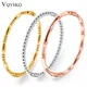 VQYSKO-Bracelet manchette empilable en bambou bijou simple en forme de goutte d'eau style rock