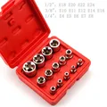 Crv Material E Torx Star Female Bit Socket Set 1/2 " 3/8" 1/4 "Drive E4-E24 Outil de