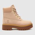 Timberland stone street lace up boots in beige