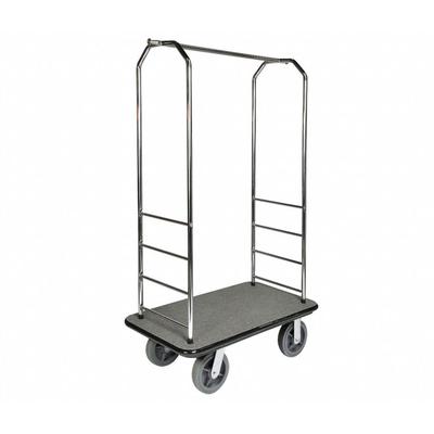 CSL 2000BK-020 Easy Mover Luggage Cart w/ Carpeted Deck - 43