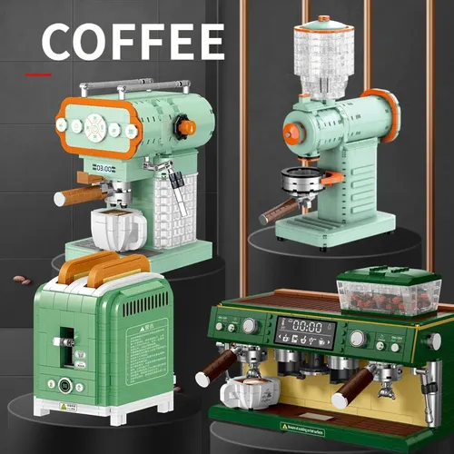 Simulation der modernen Kaffee maschine Bausteine Brot maschine Puzzle Montage Spielzeug Dekoration