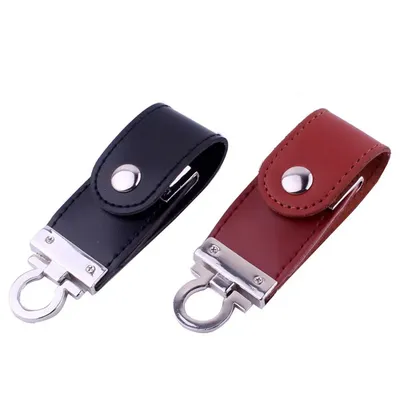 Jaster Großhandel Leder USB-Flash-Laufwerk Pen drive 4GB 8GB 16GB 32GB 64GB Schlüssel bund USB-Stick Image