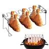 Griglia per arrosto a costine per Barbecue cremagliera per cosce di pollo arrosto in acciaio