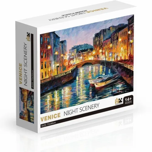 70*50cm Erwachsenen Puzzle 1000 Stück Papier Puzzles Venedig Nacht Landschaft berühmte Mal serie